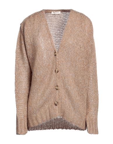 Maison Hotel Woman Cardigan Camel Size Xs Acrylic, Mohair Wool, Polyamide In Beige