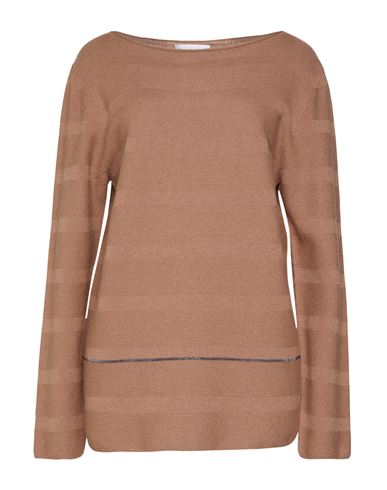 Fabiana Filippi Woman Sweater Brown Size 10 Virgin Wool, Silk, Cashmere, Ecobrass