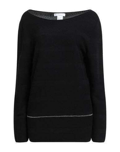 Fabiana Filippi Woman Sweater Black Size 8 Virgin Wool, Silk, Cashmere In Black