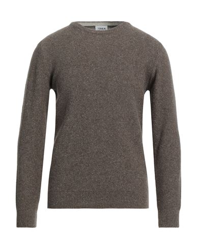 Berna Man Sweater Brown Size Xxl Wool, Silk, Polyamide