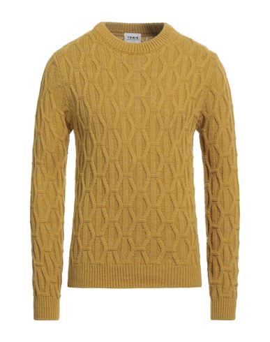 Berna Man Sweater Ocher Size Xxl Wool, Acrylic, Viscose, Alpaca Wool In Yellow