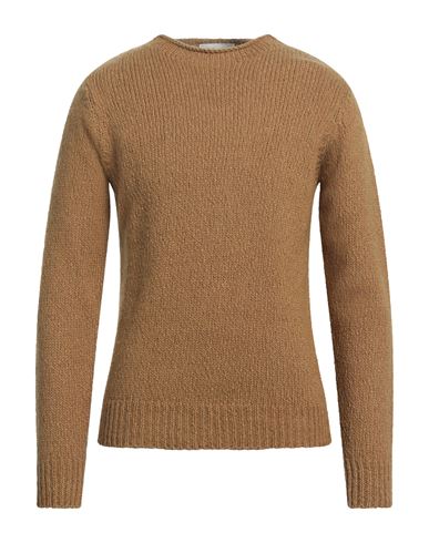 Filippo De Laurentiis Man Sweater Camel Size 42 Wool, Cotton, Alpaca Wool In Beige