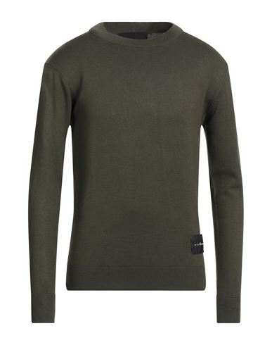 John Richmond Man Sweater Military Green Size S Viscose, Nylon