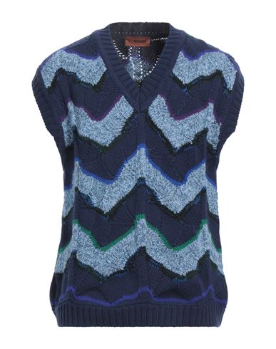 Missoni Man Sweater Midnight Blue Size 38 Wool, Polyamide