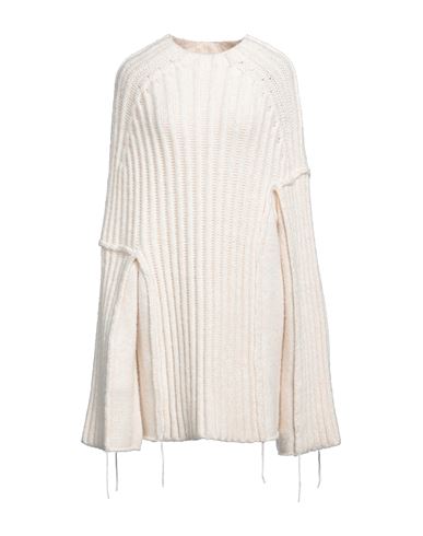 Mm6 Maison Margiela Woman Sweater Cream Size M Acrylic, Alpaca Wool, Polyamide, Polyester In White