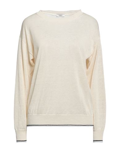 Shop Peserico Woman Sweater Beige Size 6 Linen, Cotton