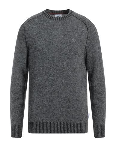 Berna Man Sweater Lead Size S Wool, Acrylic, Nylon, Silk In Grey