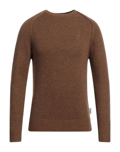Berna Man Sweater Brown Size Xl Wool, Acrylic, Nylon, Silk