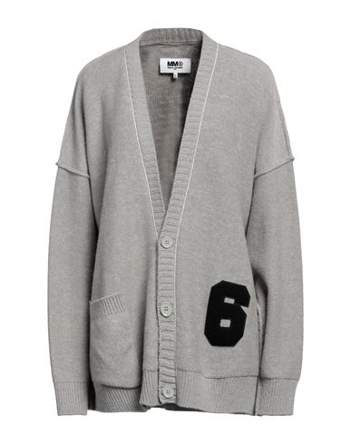Mm6 Maison Margiela Woman Cardigan Grey Size Xl Wool, Polyamide