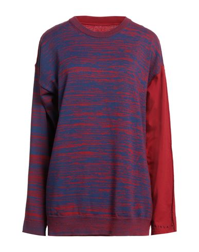 Mm6 Maison Margiela Woman Sweater Red Size S Polyester, Acrylic, Wool, Cotton, Elastane