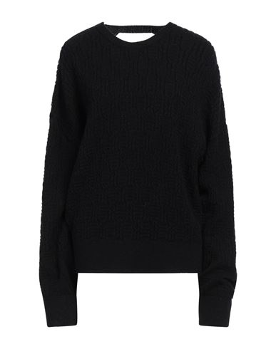 Akep Woman Sweater Cream Size 8 Viscose, Merino Wool, Polyamide In Black