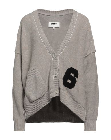 Mm6 Maison Margiela Slouchy Varsity Cardigan In Grey