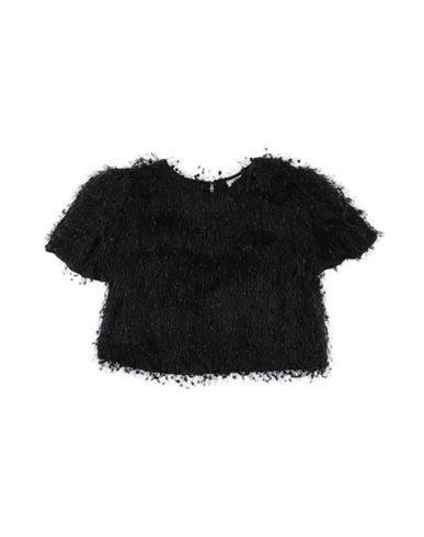 Monnalisa Toddler Girl Sweater Black Size 6 Polyester, Polyamide In Black