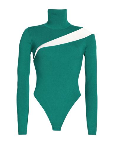 Gauge81 Woman Bodysuit Emerald Green Size Xs Merino Wool, Polyester