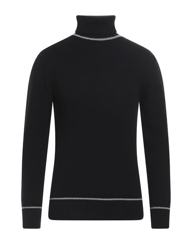 Jurta Man Turtleneck Black Size 38 Merino Wool, Cashmere