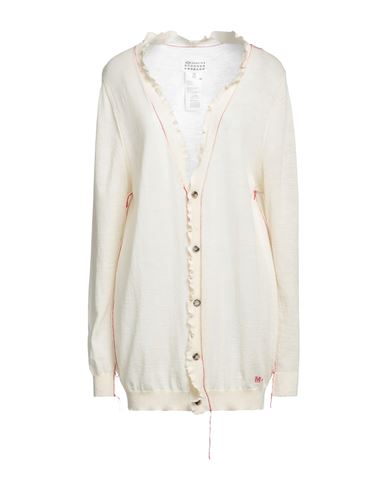 MAISON MARGIELA MAISON MARGIELA WOMAN CARDIGAN CREAM SIZE M WOOL, SILK, COTTON