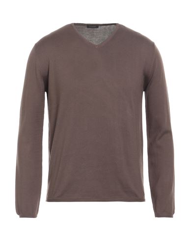 Cruciani Man Sweater Brown Size 40 Cotton