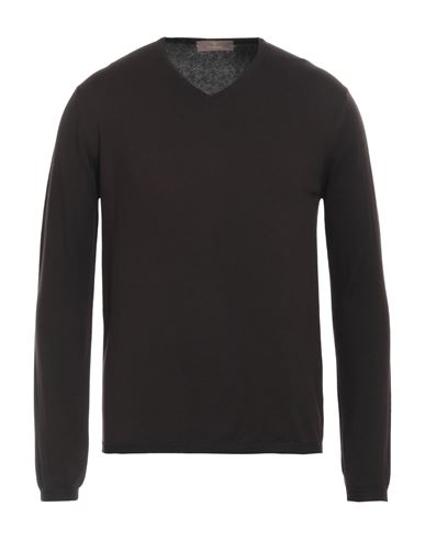Cruciani Man Sweater Dark Brown Size 40 Cotton