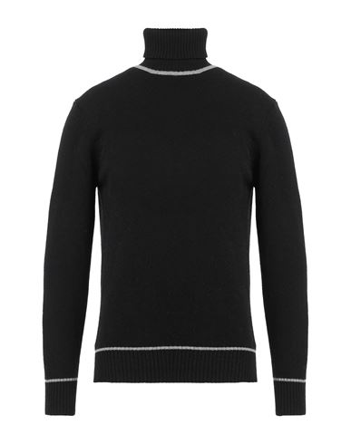 Jurta Man Turtleneck Black Size 38 Merino Wool, Cashmere