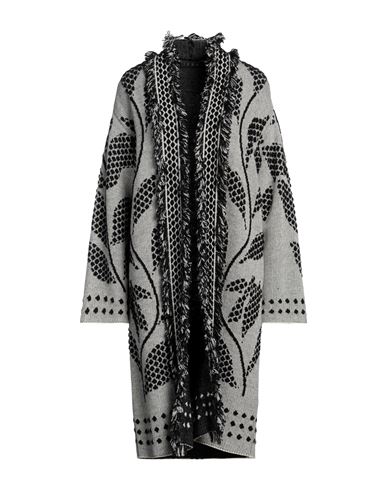 Icona By Kaos Woman Cardigan Black Size S Acrylic, Wool, Viscose, Alpaca Wool