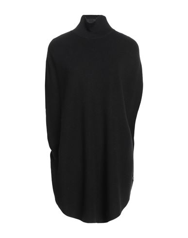 Ottod'ame Woman Turtleneck Black Size 4 Merino Wool, Acrylic