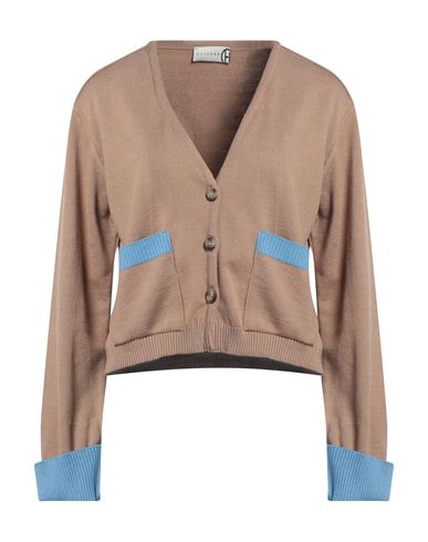 Haveone Woman Cardigan Light Brown Size Onesize Viscose, Polyester, Polyamide In Beige