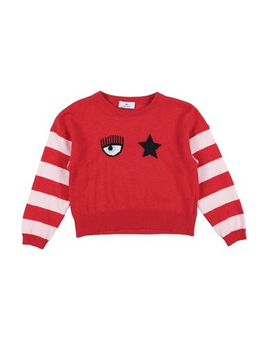 Chiara Ferragni Babies'  Toddler Girl Sweater Red Size 6 Wool, Viscose, Polyamide, Cashmere