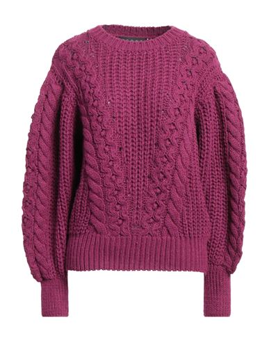 Icona By Kaos Woman Sweater Deep Purple Size M Acrylic, Viscose, Wool, Alpaca Wool