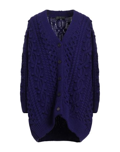 Icona By Kaos Woman Cardigan Dark Purple Size S Acrylic, Viscose, Wool, Alpaca Wool
