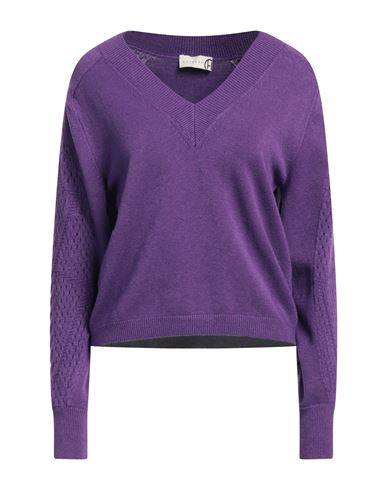 Haveone Woman Sweater Purple Size Onesize Viscose, Polyester, Polyamide