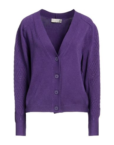 Haveone Woman Cardigan Purple Size Onesize Viscose, Polyester, Polyamide