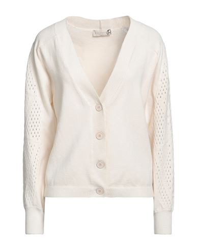 Haveone Woman Cardigan Cream Size Onesize Viscose, Polyester, Polyamide In White