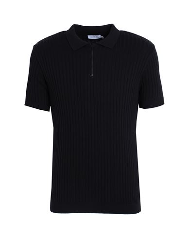Topman Man Sweater Black Size Xl Acrylic, Cotton