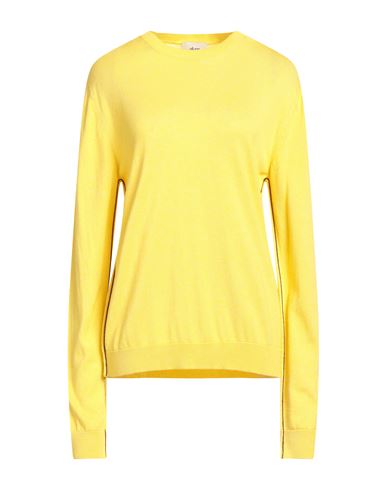 Akep Woman Sweater Yellow Size L Viscose, Merino Wool, Polyamide
