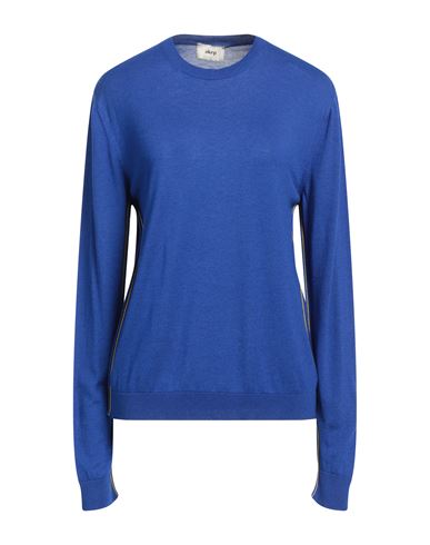 Akep Woman Sweater Bright Blue Size L Viscose, Merino Wool, Polyamide