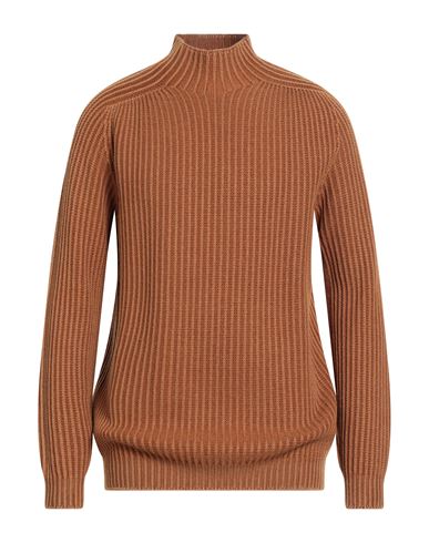 Dondup Man Turtleneck Camel Size 42 Wool In Multi