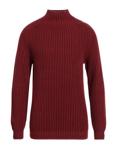 Dondup Man Turtleneck Burgundy Size 44 Wool In Red