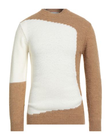Grey Daniele Alessandrini Man Sweater Camel Size 38 Acrylic, Viscose, Wool, Alpaca Wool