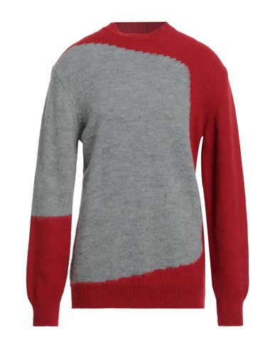 Grey Daniele Alessandrini Man Sweater Red Size 38 Acrylic, Viscose, Wool, Alpaca Wool In Red