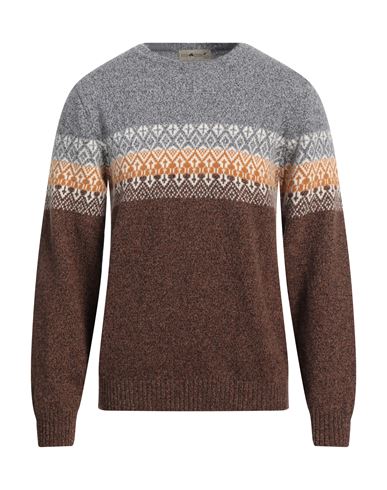 Irish Crone Man Sweater Brown Size Xxl Wool