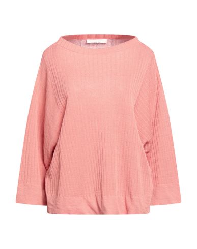 Liviana Conti Woman Sweater Salmon Pink Size 6 Linen, Polyamide