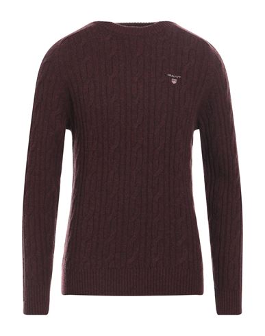 Gant Man Sweater Burgundy Size Xl Wool In Red