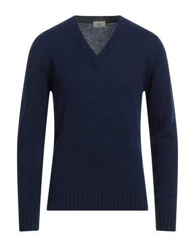 Irish Crone Man Sweater Navy Blue Size M Wool