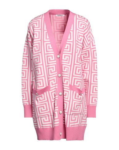 Glamorous Woman Cardigan Pink Size 8 Viscose, Polyester, Polyamide