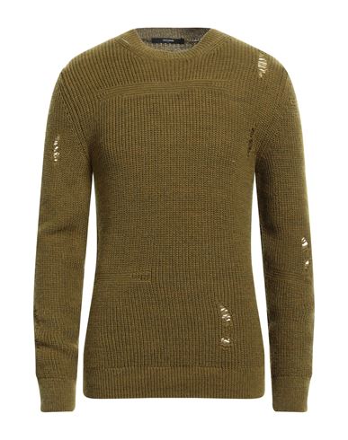 Shop Takeshy Kurosawa Man Sweater Military Green Size M Wool, Acrylic