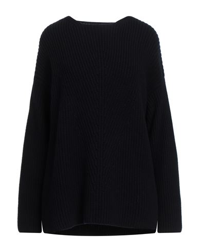 Aida Barni Woman Sweater Midnight Blue Size L Cashmere In Black