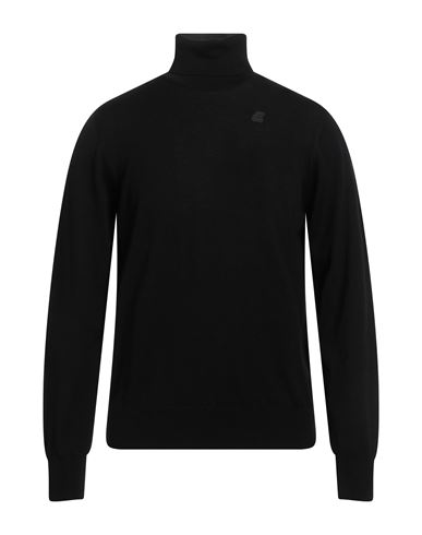 K-WAY K-WAY MAN TURTLENECK BLACK SIZE L VIRGIN WOOL