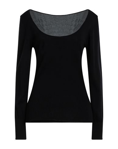 Alpha Studio Woman Sweater Black Size 6 Viscose, Polyester, Polyamide