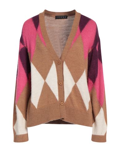 Icona By Kaos Woman Sweater Fuchsia Size Xl Acrylic, Polyester, Wool, Polyamide, Alpaca Wool In Beige