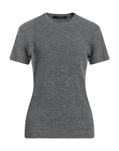 Messagerie Woman Sweater Grey Size L Linen, Viscose, Lycra